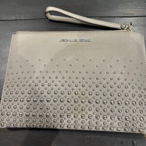 Michael Kors Metallic Studded Wristlet